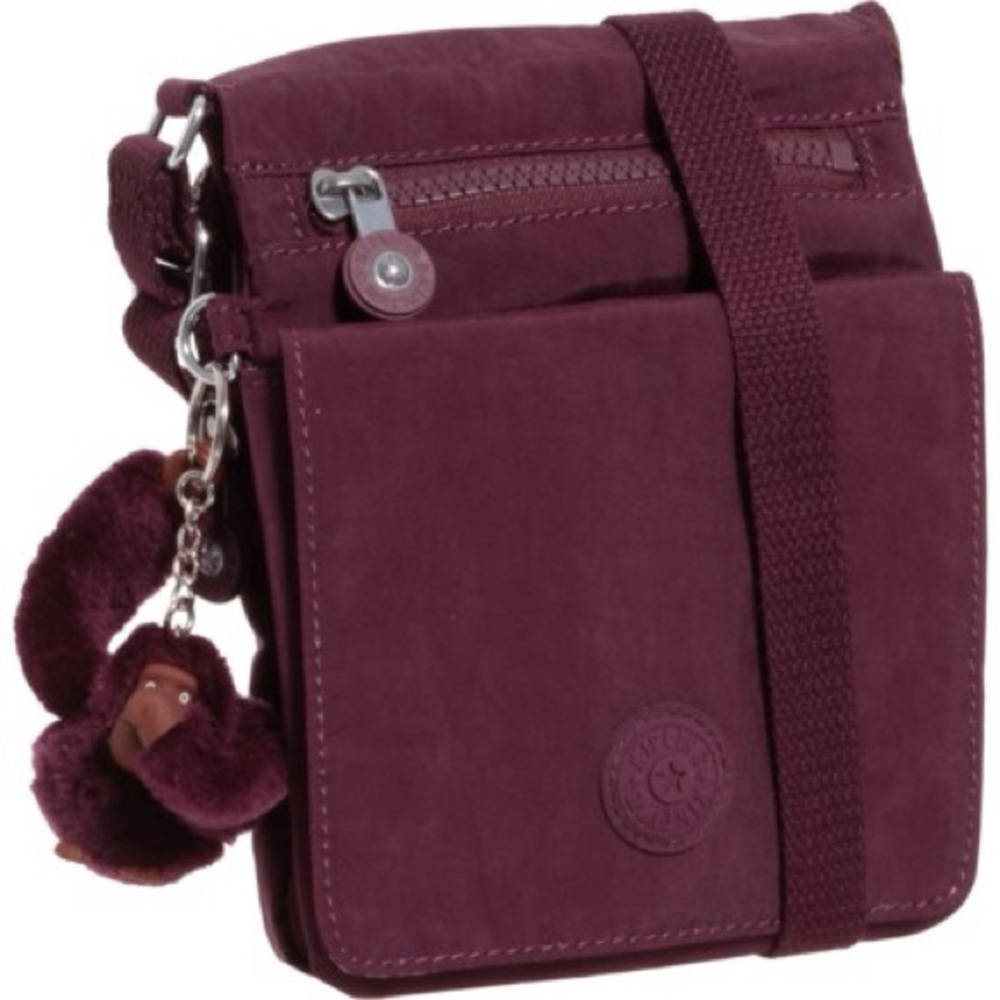 NWT Women KIPLING El dorado Merlot mini lightweight water resistant travel bag